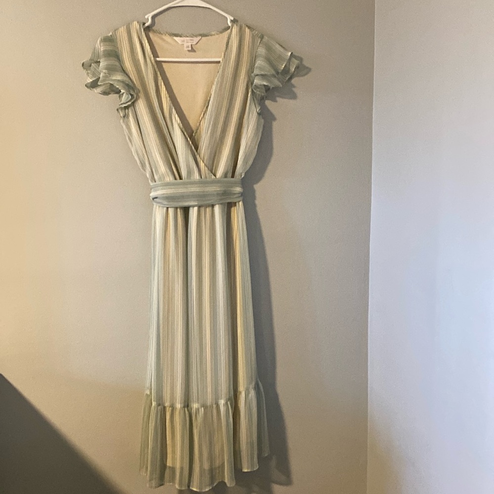 Cute light green and cream dress